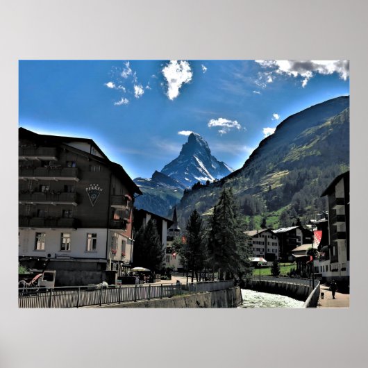 Poster Zermatt et le Cervin (Devant)