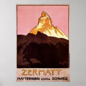 Poster Zermatt Suisse (Devant)