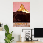 Poster Zermatt Suisse (Bureau à domicile)
