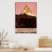 Poster Zermatt Suisse (Cuisine)