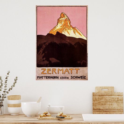 Poster Zermatt Suisse (Cuisine)