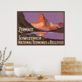 Poster Zermatt Suisse (Cuisine)