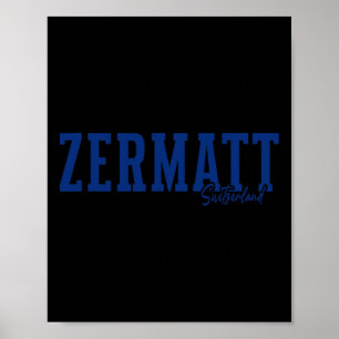 Poster Zermatt Suisse Alpes suisses Ski alpin Souve
