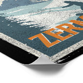 Poster Zermatt Switzerland Winter Skiing Snowboarding Ski (Coin)