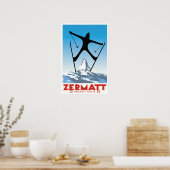 Poster Zermatt, Valais, Suisse, Ski (Cuisine)