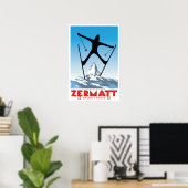 Poster Zermatt, Valais, Suisse, Ski (Bureau à domicile)