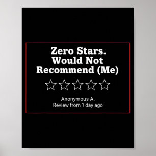 Poster Zéro étoile, je ne recommanderais pas Funny Sarcas
