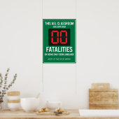 Poster Zéro fatalités de l'utilisation seulement ASL. POS (Cuisine)