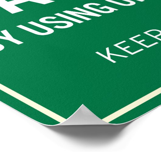 Poster Zéro fatalités de l'utilisation seulement ASL. POS (Coin)