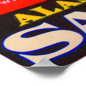 Poster Zest rose saumon des années 1930 étiquette (Coin)