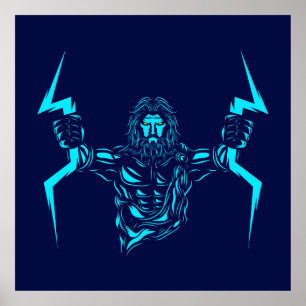 Poster Zeus mythologie pop art