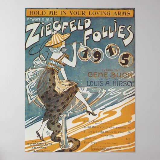 Poster Ziegfled Follies 1915 Tenez-moi dans vos bras aimé (Devant)