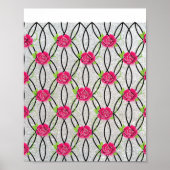 Poster Zig Zag Motif, fleur (Devant)
