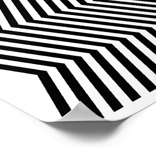 Poster Zigg Zag vertical Op Art Two (Coin)