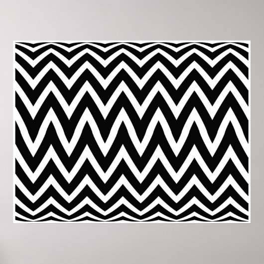 Poster Zigg Zag vertical Op Art Two (Devant)