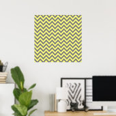 Poster Zigzag jaune et gris (Bureau à domicile)