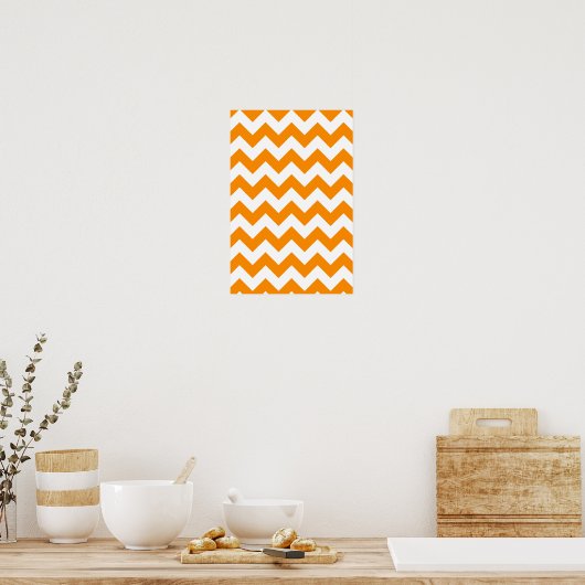 Poster Zigzag orange foncé (Cuisine)