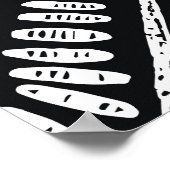 Poster Zigzag Stripes : Ethnique Dessinée À La Main (Coin)