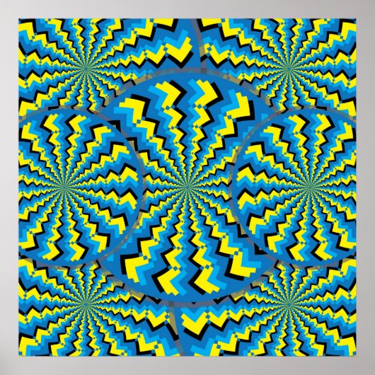 Poster Zigzag Wheels (Devant)