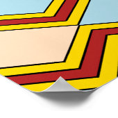 Poster Zigzags et diamants Art Abstrait (Coin)