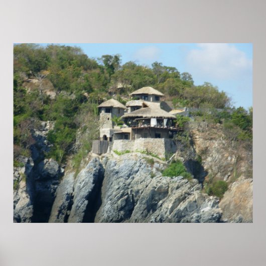 Poster Zihuatanejo Cliffside (Devant)
