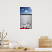 Poster Zilker Park Snow - Austin Texas Downtown Skyline (Cuisine)