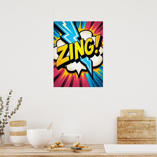 Poster ZING ! Éclair Pop Art Explosion (Cuisine)