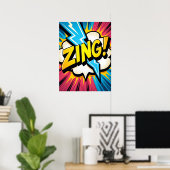 Poster ZING ! Éclair Pop Art Explosion (Bureau à domicile)
