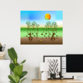 Poster Zinglees ~ Arbres (Bureau à domicile)