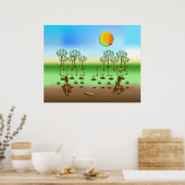 Poster Zinglees ~ Arbres (Cuisine)