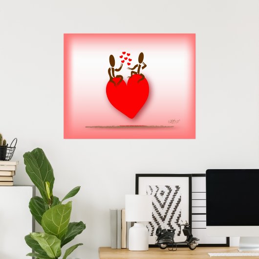 Poster Zinglees ~ Février (Bureau à domicile)