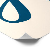 Poster Zinnia Flowers Monogramme initial A (Coin)