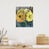 Poster Zinnia Queen Lime Blush (Cuisine)