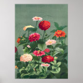 Poster Zinnias (Devant)