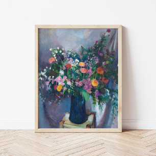 Poster Zinnias et Asters   Arthur Beecher Carles