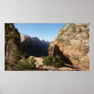 Poster Zion depuis Angels Landing Trail Parc national de 