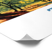 Poster Zion National Park illustration rétro Esthétique (Coin)