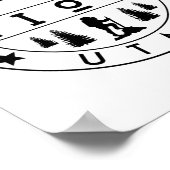 Poster Zion National Park Utah Hiker Nature Hiking Outdoo (Coin)