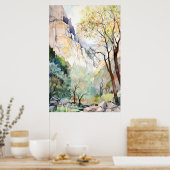 Poster Zion National Park Watercolor (Cuisine)