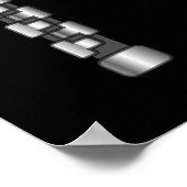 Poster Zipper argent Faux (Coin)