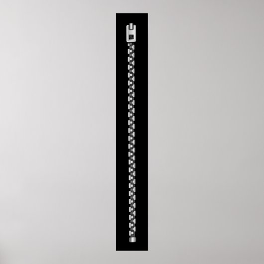 Poster Zipper argent Faux (Devant)