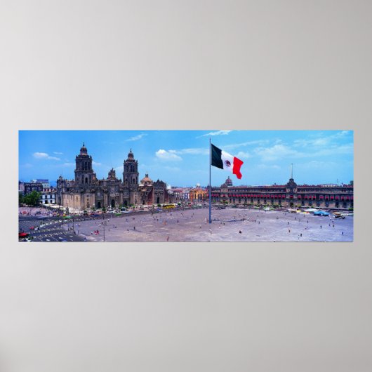 Poster Zocalo, Mexico City, Mexique (Devant)