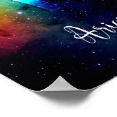 Poster Zodiac : Aries Rainbow Space (Coin)