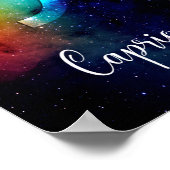 Poster Zodiac : Capricorne Space Rainbow (Coin)