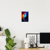 Poster Zodiac : Capricorne Space Rainbow (Bureau à domicile)