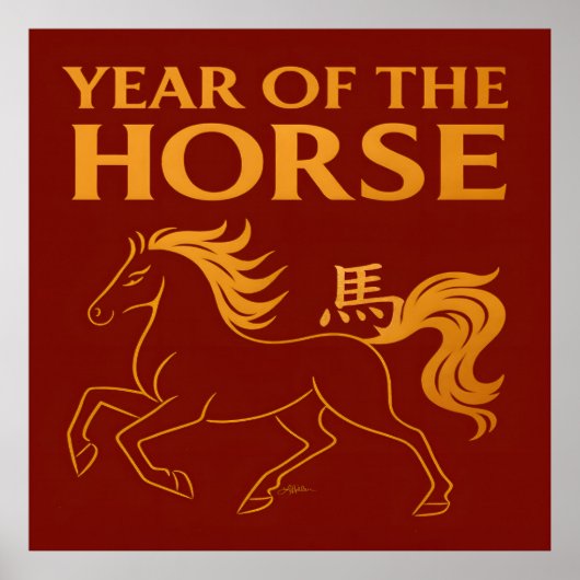 Poster Zodiac Chinese New Year 2026 Horse (Devant)