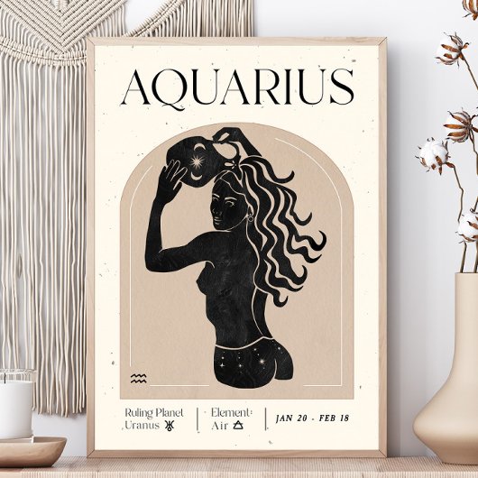 Poster Zodiac féminin Aquarius