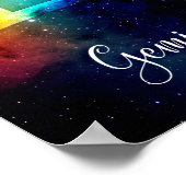 Poster Zodiac : Gemini Rainbow Space (Coin)