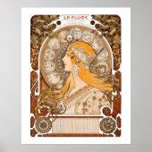 Poster Zodiac La Plume par Alphonse Maria Mucha (Devant)