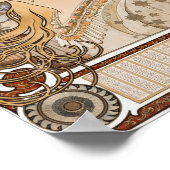 Poster Zodiac : Le chef-d'oeuvre Art Nouveau emblématique (Coin)